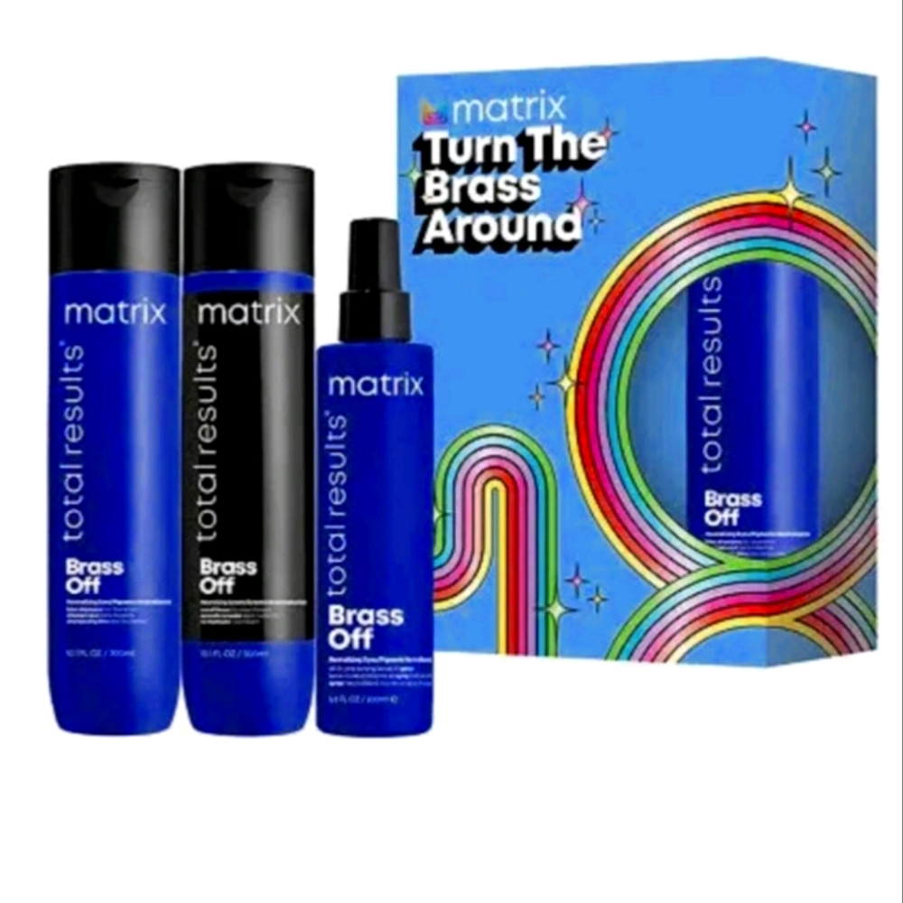 Matrix Total Results Brass Off Holiday Gift Set-Brand New in box